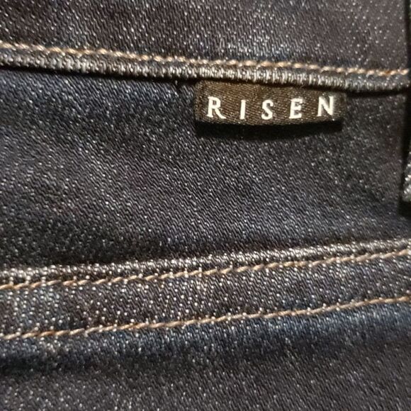 RISEN JEANS Womens sz 26 High Rise Straight Leg Ankle Dark Blue - Picture 7 of 7